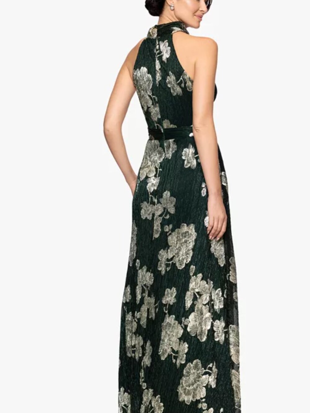 Betsy & Adam Petite Halter Sleeveless Long Dress - Size 8P